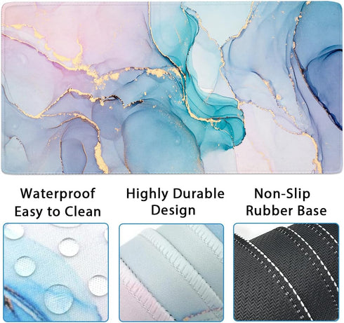 4-in-1 SetDesk Gaming Mouse Pad Wrist Support Pad + Mouse Pad with Wrist Rest + Keyboard Wrist Rest + Coaster