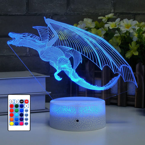 Light,16 Dragon LED Lighting Kids Night Colors with Remote Control Dragon Toy for Kids as a Birthday Gifts Christmas