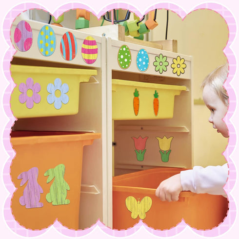 Eaasty 60 Pcs Easter Bulletin Board Decorations, Religious Spring Cutouts for Classroom Spring Decor
