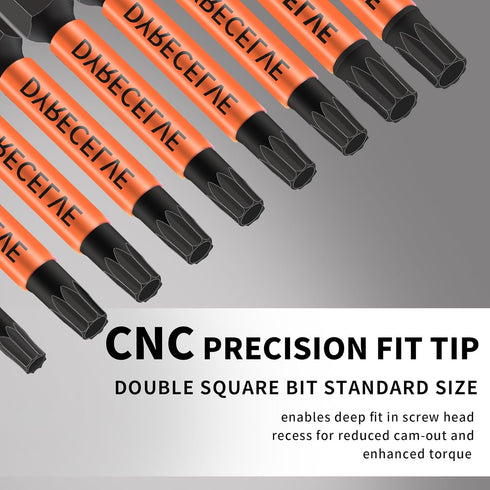 10-Pack 8 Point Star Bit Set, Professional Torx Bit with Magnetic Heads & Hex Shank, Sizes #1, 2, 3