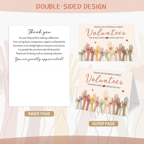 Sinload 25 Sets Volunteer Thank You Cards with Envelopes and Stickers Appreciation Gifts Bulk You Are Greatly