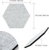 Tikea Hexagon Felt Bulletin Board, 6 Pcs Large Self Adhesive Pin Boards for Wall Decor