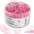 Pink Binder Clips, 380 PCS Assorted Sizes Paperclips and Rubber Bands for Files and Home Supplies