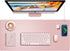 Desk Mat with Wireless Charging, Pink Mouse Pad with Charger, Large Leather Computer Mouse Pad for Keyboard and Mouse