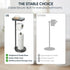 theaoo Toilet Paper Holder Stand with Shelf, Flushable Wipes Dispenser, Free Standing Toilet Tissue Roll Storage Rack