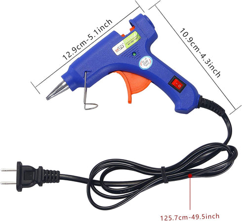 Set, 20 Glue Gun and Sticks Hot Melt Glue Gun Mini for Crafts with Pcs Glue Sticks, Small Hot Glue Guns with Hardshell