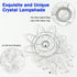 2-Tiers H13.78''X D11.02'' Chandelier Shades, Mini Crystal Shade, Acrylic Beaded Hanging Lampshade, Modern Pendant