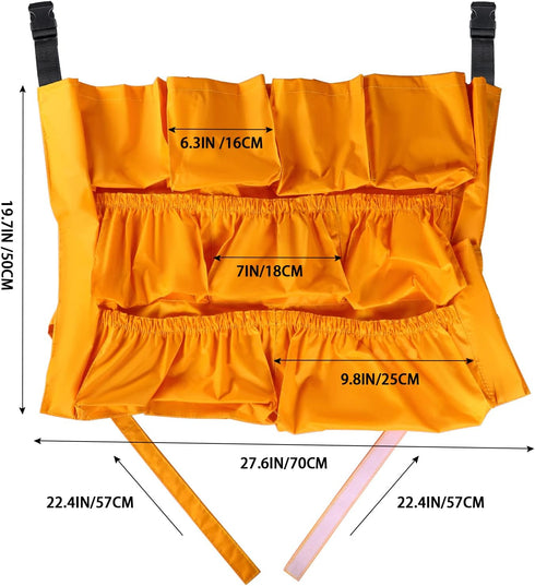 MOLIGOU 12 20-44 Pockets Trash Can Caddy Bag, Garbage Bin Caddy Organizer for Cleaning Tools and Supplies, Fits Gallon