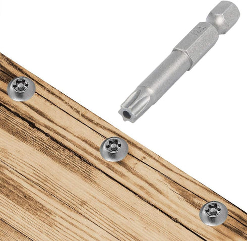 12 Pack Torx Head Screwdriver Bit Set, DanziX 1/4 inch Hex Shank T5-T40 S2 Steel Security Tamper Proof Tool Kit
