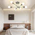 6 (8028-6C) Modern Ceiling Light Fixture, Sputnik Chandelier Lights, Mid Century Vintage Industrial Pendant Lighting
