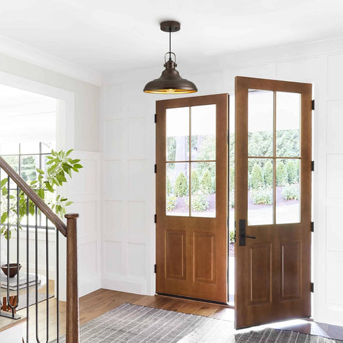 Hallway,2 Packs Oil Rubbed Bronze Pendant Light Modern Pendant Lights for Kitchen Island Hanging Lighting Fixture Over
