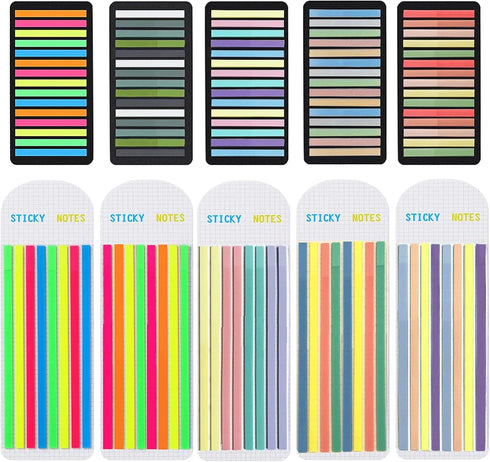 Potanro Sticky Tabs 2300 Pcs Translucent Sticky Tabs, 10 Sheets Highlighter Book Tape for Annotating Books
