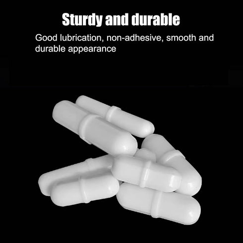 Magnetic Stir Bars, 10 Pcs PTFE Magnetic Stirrer Mixer Stir Bar, 20 mm/0.8 Inch White Laboratory Stirrer Mixer Bar (10)
