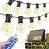 Nisocy 25FT Solar String Lights Outdoor Waterproof with Remote & Timer, LED