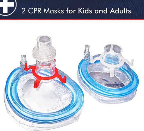 NOVAMEDIC 8.3x5x3.1, First Aid CPR Mask Kit for Adult, Child and Infant, Detachable Single Valve Pocket Resuscitator