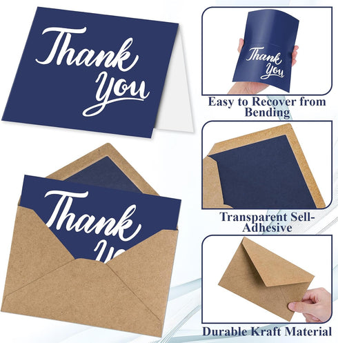 600 4x6 Inch PCS Thank You Cards with Envelopes Matching Stickers Thank You Notes Bulk Minimalistic Design for Business