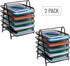 Mind Reader 5-Tier Paper Tray, Set of 2, Black Metal Mesh Desktop Organizer, File Storage, 11.75" L x 14" W x 14.5" H