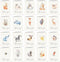 the lazy panda card company 20 x Watercolor Animal Thank You Cards with Envelopes