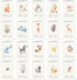 the lazy panda card company 20 x Watercolor Animal Thank You Cards with Envelopes