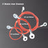 10 Pcs 10 Inch (25cm) 3mm Thickness Galvanized Steel Wire Cable Eyelets, Short Rope Lanyard Safety Tether Chain