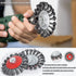 4 Pack 4 Inch Twist Knotted Wire Wheel Brush for Angle Grinder with 5/8 Inch-11 Threaded Arbor for Heavy-Duty
