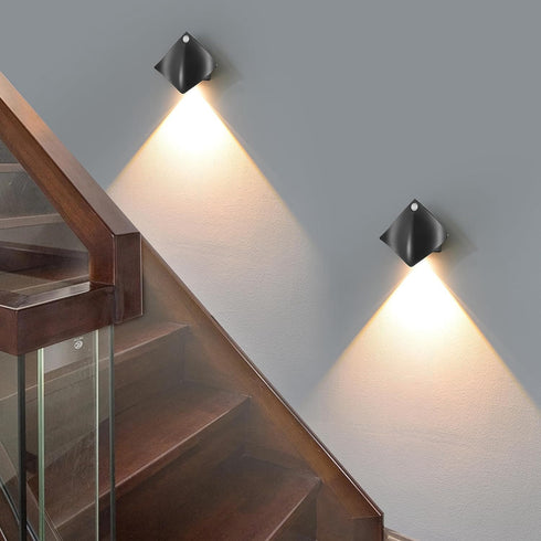 2Pcs Sensor Wall Sconces, Magnetic LED Wall Lights with Motion Detection, Wireless Wall Lamp with Battery Operated