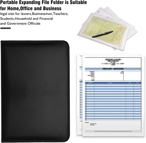 ENGPOW Legal Size Expanding File Folder, Important Document Organizer, Fireproof with 13 Pockets, Large Capacity