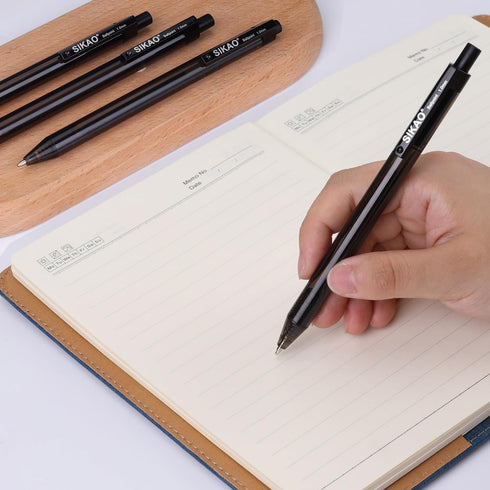 Black Pens Bulk, Ball Point Pens, Smooth Writing, No Smear, Medium Point, Retractable Click Pens, School Office (60