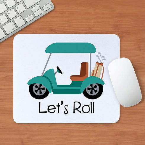 CafePress Non-Slip Gaming Mousepad - Lets Roll Design
