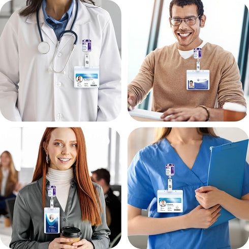 Sani Wipes Funny Badge Reel, Cute Nurse Doctor Work Badge Holder with Retractable Clip, Nursing Student RN CNA LPN MA