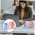 Small Gradient Color Tape Holder, Mini Desktop Office Tape Dispenser, Packing Cutter (Red and Blue Mini Stickers)