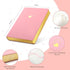 CAGIE Cute Diary Journal for Women and Girls, A5 Lined Journals for Writing, Heart-Shaped Soft Cover Journal, 256 Gold