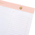 russell+hazel Riveted Paper Bloc Notepad, Blush with Gold Accents, Office Supplies, 10" x 7", 80 Sheets