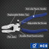 2 Pcs Glass Breaking Pliers Set - Glass Pliers with Rubber Tips for Stained Glass Cutting and Mosaics