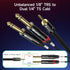 3.5mm 6.35mm 6ft, 1/8 1/4 3.5mm 1/4 Cable Matters TRS to Dual TS Breakout Cable - to Stereo Cable, to Y Splitter Cord