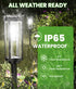 2 Pack IP65, BITPOTT Bright Solar Pathway Lights, Solar Lights Outdoor Waterproof Auto On/Off Pathway Landscape