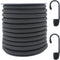 ZHFLMY 30ft Roll Black 5/16in Bungee Cord, Dacron Polyester Elastic Tie Downs - Heavy Duty for Various Applications