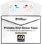 HTVRONT Printable Vinyl for Inkjet & Laser Printers, 40 Pcs Matte White Sticker Paper, 8.5"x11"