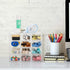 YOUEON 2 Pack Mini Desk Organizer, Clear Plastic Drawer Storage Box with 12 Removable Drawers for Crafts