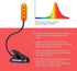 Dimming, 1600K 625nm hooga Amber Book Light Blue Light Blocking Reading Light for Bed, Stepless Rechargeable Clip-On