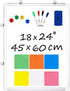 Whiteboard Set - 24 x 18 in Dry Erase Board with 1 Magnetic Eraser, 4 Markers, 4 Magnets, and 6 Labels