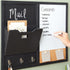 Juvale Wall Mounted Organizer, Message Command Center, Family Office Whiteboard, Chalkboard, Cork Board Combo