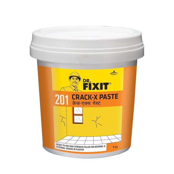 201 Crack X Paste-1Kg, Ready to Use Crack Filler for Internal & External Surface Cracks, Flexible Putty.