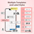 P21 Label Maker Machine with Tape, Bluetooth Label Printer Thermal Mini Label Makers with Built-in Cutter for School,