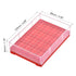 uxcell Centrifuge Tube Rack Storage Box, 96-Well 5.5mm Hole Dia Polypropylene Holder for 0.2ml Microcentrifuge Tubes Vials Samples, Blue Red Green 3in1 Set