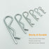 Jongdari Cotter Pins, 30 Pcs Heavy Duty Zinc Plated Spring Fastener Assortment Kit, Multiple Sizes M1.6 - M3.5, Silver