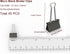 Micro Black Binder Clips Micro Metal Clamp 1/2 inch Width (Black, 40 PCS) Micro Size (Clip Horizontal Width 1/2inch) (Micro Size (Clip Horizontal Width 1/2inch), Black 40 PCS) by nctinystore