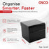 Osco 100 5" 3", 127 76 mm Black Hi-Gloss Plastic Index Box, Small, A to Z Divider Tabs, Lined Note Cards, x Ruled