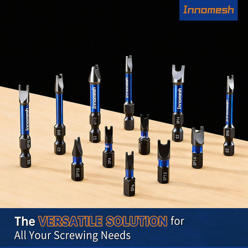 Innomesh Set, 1" 6-Piece SP4 SP6 SP8 SP10 SP12 SP14,S2 Set,Magnetic Magnetic Spanner Bit Security Bits Steel Security