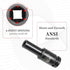 1/2-Inch Drive 9mm Deep Impact Socket, 6-Point Design, Heat-Treated Chrome Molybdenum Alloy Steel